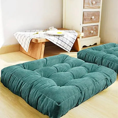 DecorBites™ Inyahome Square Floor Pillow Thick Cushion for Meditation, Yoga, Outdoor, Office