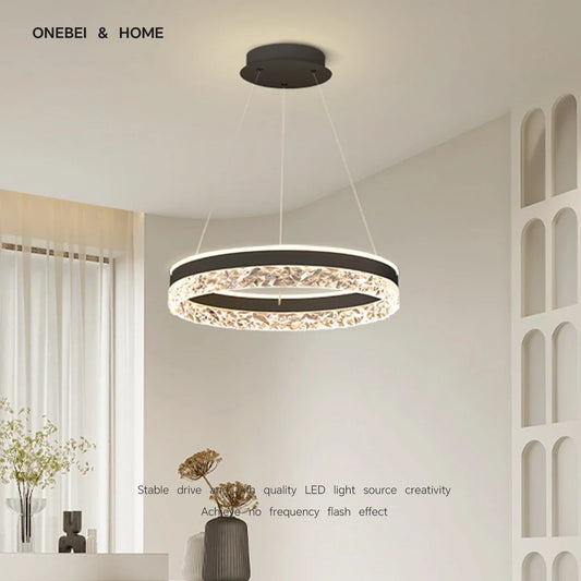 Modern White Ring LED Pendant Light