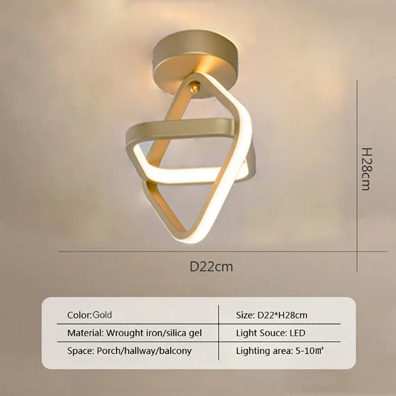 Modern LED Ceiling Lamp Gold Study Room