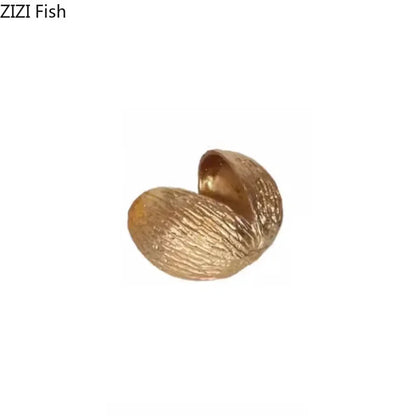 DecorBites™ Golden Nut Shell Ornaments Modern Crafts Desk Decoration Artwork Room Aesthetics Decor