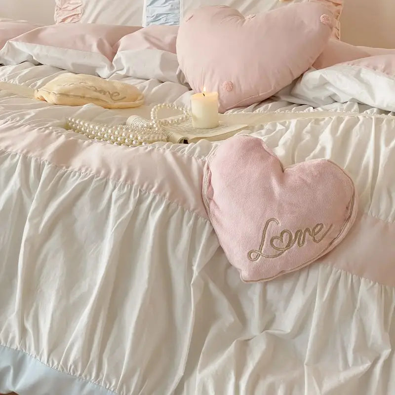 Cotton Heart Bedding Set