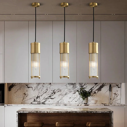DecorBites™ Glass Shade Pendant Lights for Kitchen Island - Adjustable Ceiling Chandeliers for Dining Room