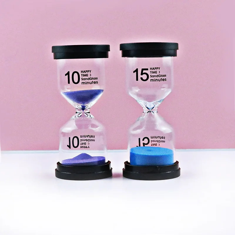 DecorBites™ Kids 30-Minute Hourglass Sand Timer for Homework, Cleaning Teeth, 7 Colors