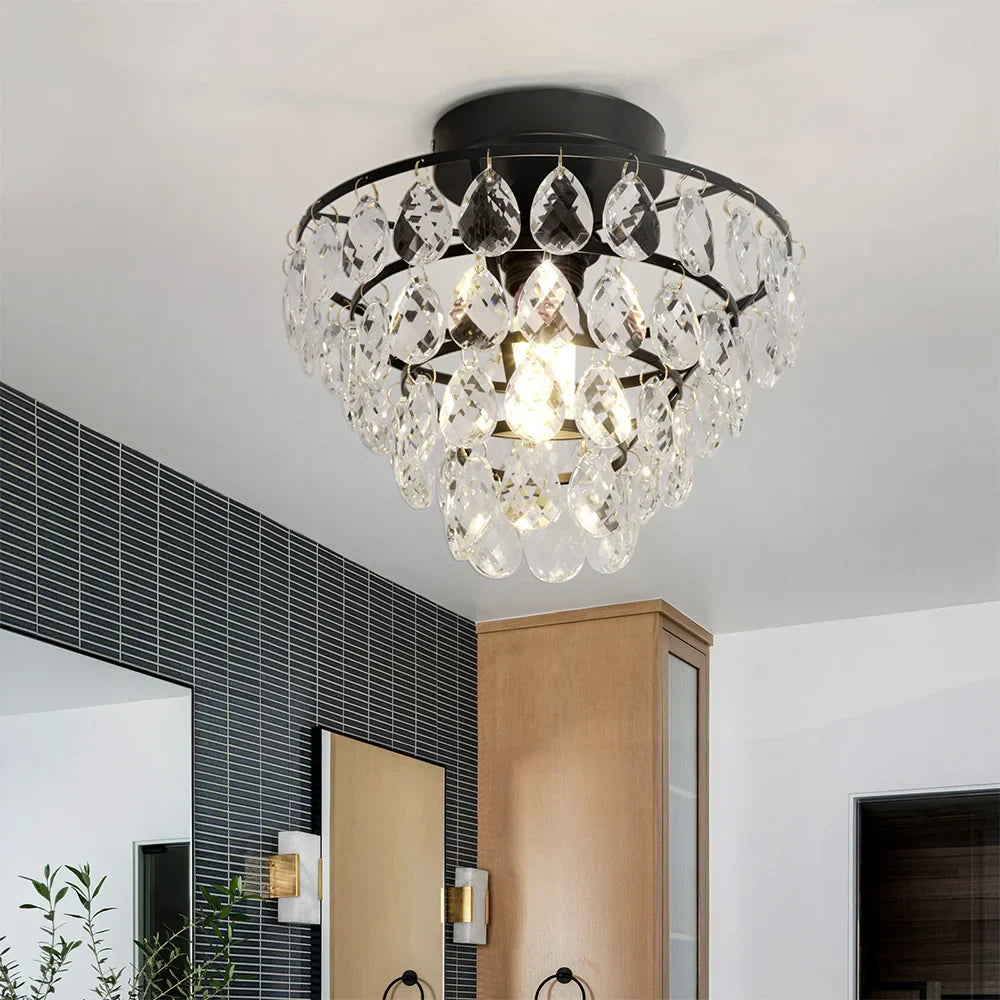 DecorBites™ Crystal LED Chandelier Ceiling Lamp for Living Dining Room Decor