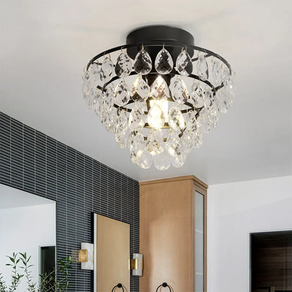 DecorBites™ Crystal LED Chandelier Ceiling Lamp for Living Dining Room Decor