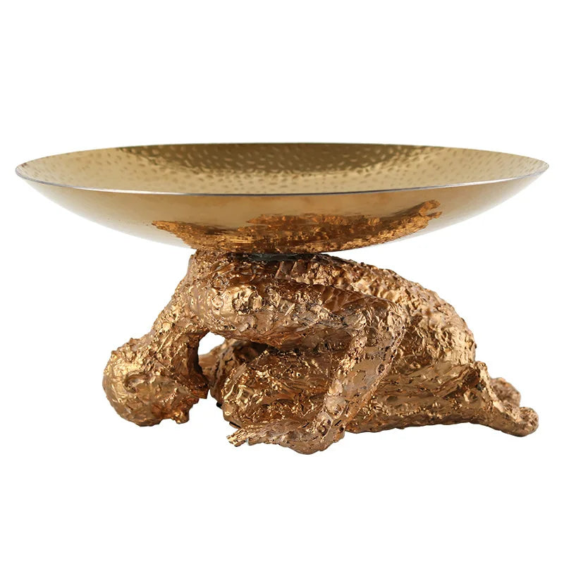 Gold Resin Handicraft Tray