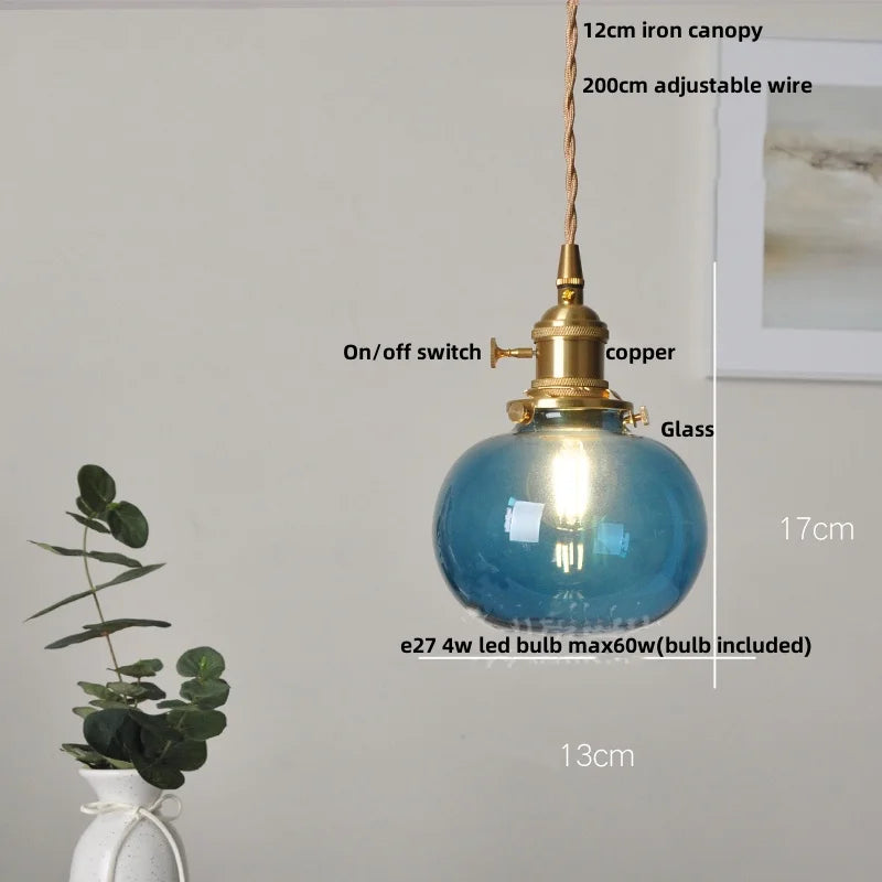 DecorBites™ Glass Globe LED Pendant Light - Adjustable Modern Nordic Hanging Fixture
