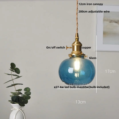 DecorBites™ Glass Globe LED Pendant Light - Adjustable Modern Nordic Hanging Fixture