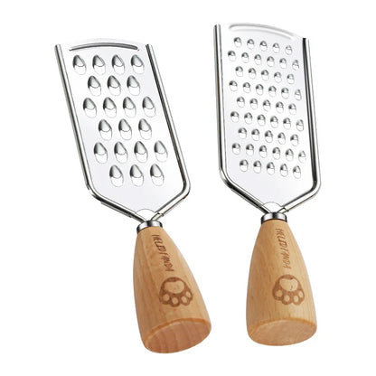 DecorBites™ 3-in-1 Multifunctional Grater & Slicer for Kitchen - Wooden Handle