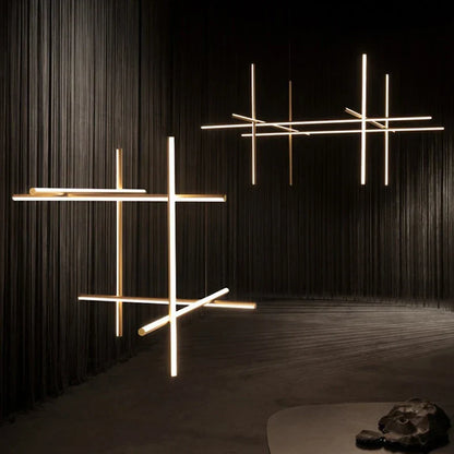 DecorBites™ LED Linear Ceiling Chandelier Italian Designer Luxury Dining Room Chandelier