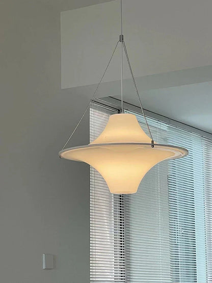 DecorBites™ Cream Acrylic UFO Pendant Light: Modern Home Decor Hanging Lamp