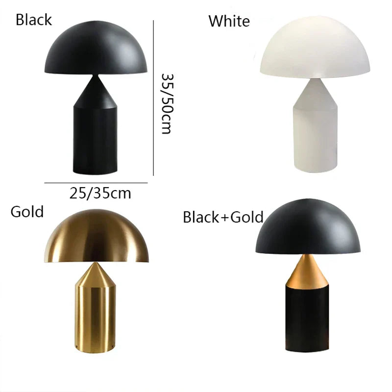 Gold Iron Mushroom Lamp