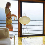 Rice Paper Floor Lamp Japanese Retro Design