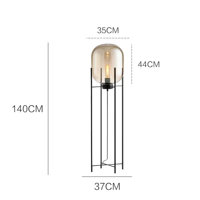 DecorBites™ Glass Ball LED Floor Lamp - Postmodern Scandinavian Design