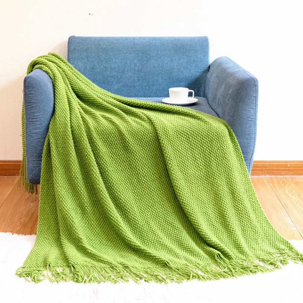 DecorBites™ Knitted Pineapple Grid Throw Blanket - Nordic Sofa Blanket for Home Decor