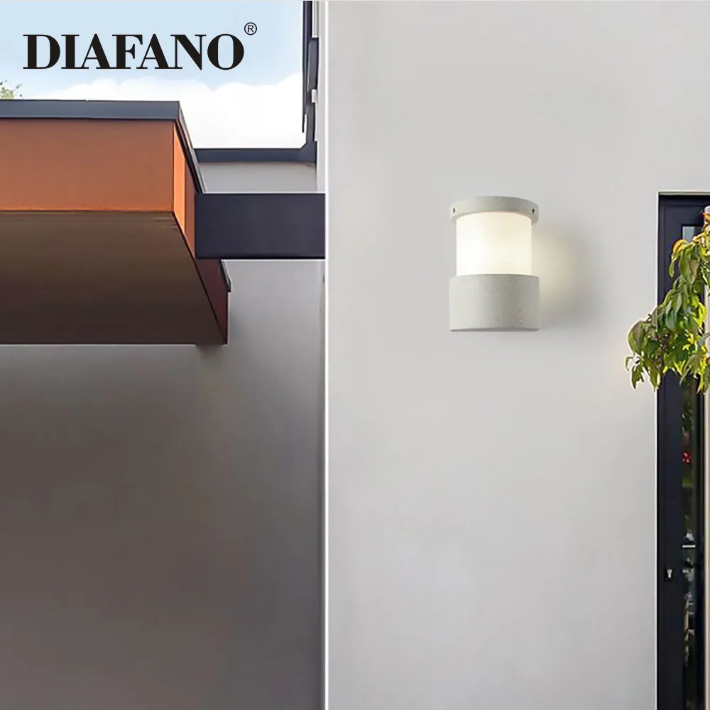 DecorBites™ Concrete Outdoor Wall Lamp | IP65 Waterproof Wall Light for Courtyard, Balcony & Door