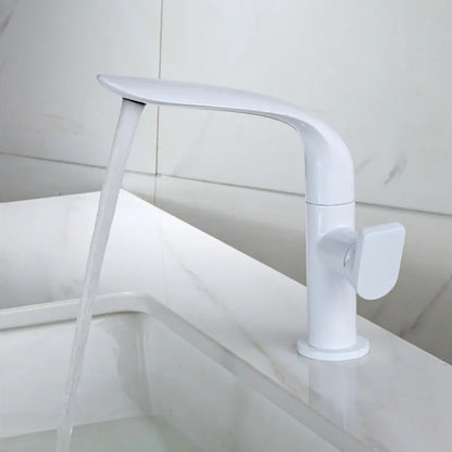 DecorBites™ Basin Faucet: Brass Black Bathroom Mixer Tap, Single Handle Hot Cold Lavatory Faucet