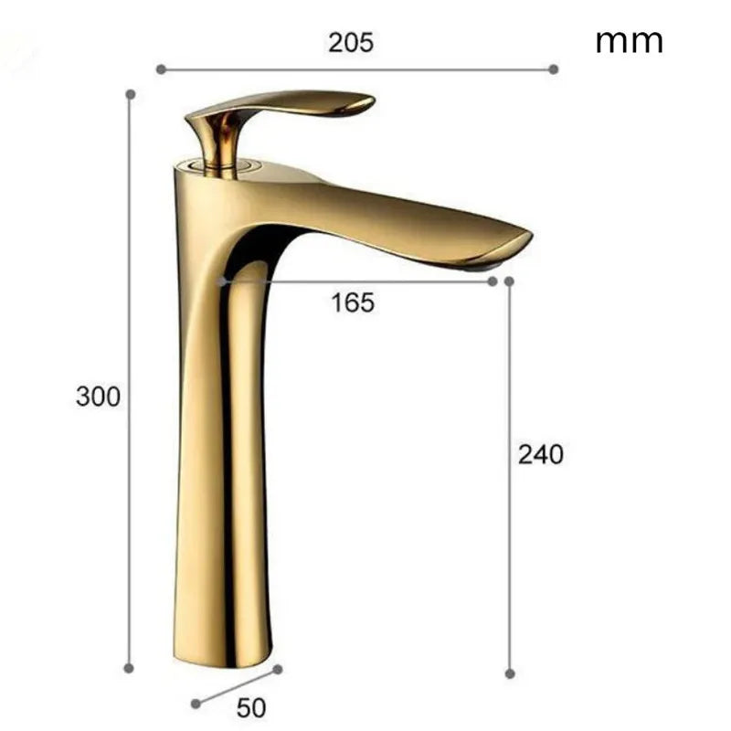 Gold Deck Mounted Faucet