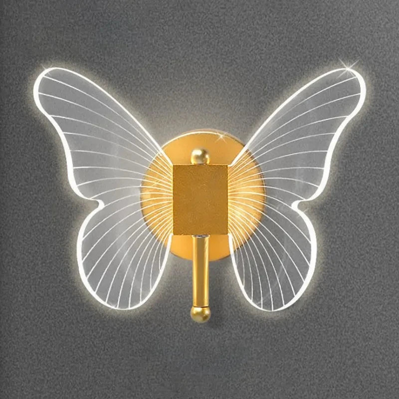 Gold LED Butterfly Pendant