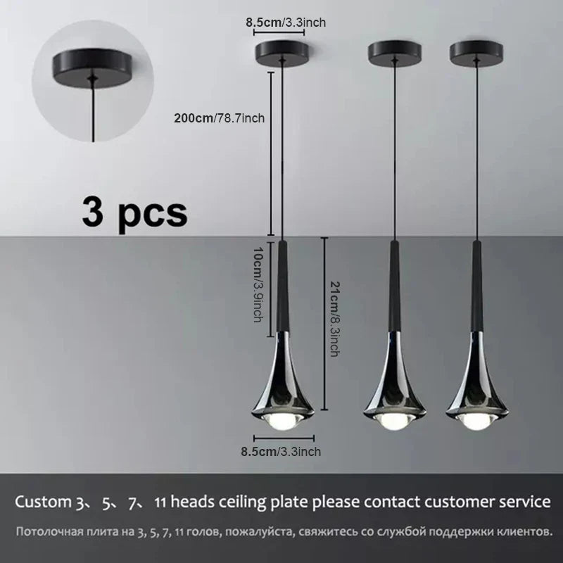 DecorBites™ Lodes Rain Pendant Lamp LED Light Danish Design Bedroom Living Room Decor