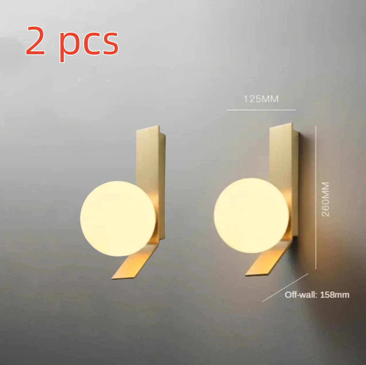 DecorBites™ Glass Ball LED Wall Sconce, Elegant Indoors Lighting for Bedroom & Living Room