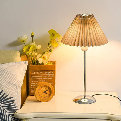 DecorBites™ Adjustable Pleated Table Lamp Nordic Retro LED Desk Light for Living Room Bedroom
