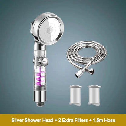 DecorBites™ 3-Function High Pressure Shower Head with Filter Handheld Sprayer