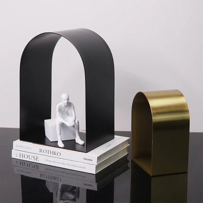 DecorBites™ Golden Arches Metal Sculpture Room Decoration Geometric Handicraft Figurine