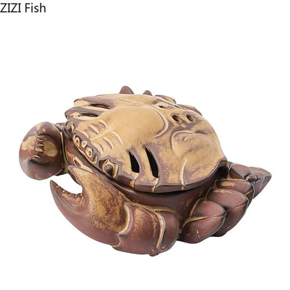 DecorBites™ Crab Ceramic Incense Burner Aromatherapy Tray Room Diffuser Censer Ash Plate