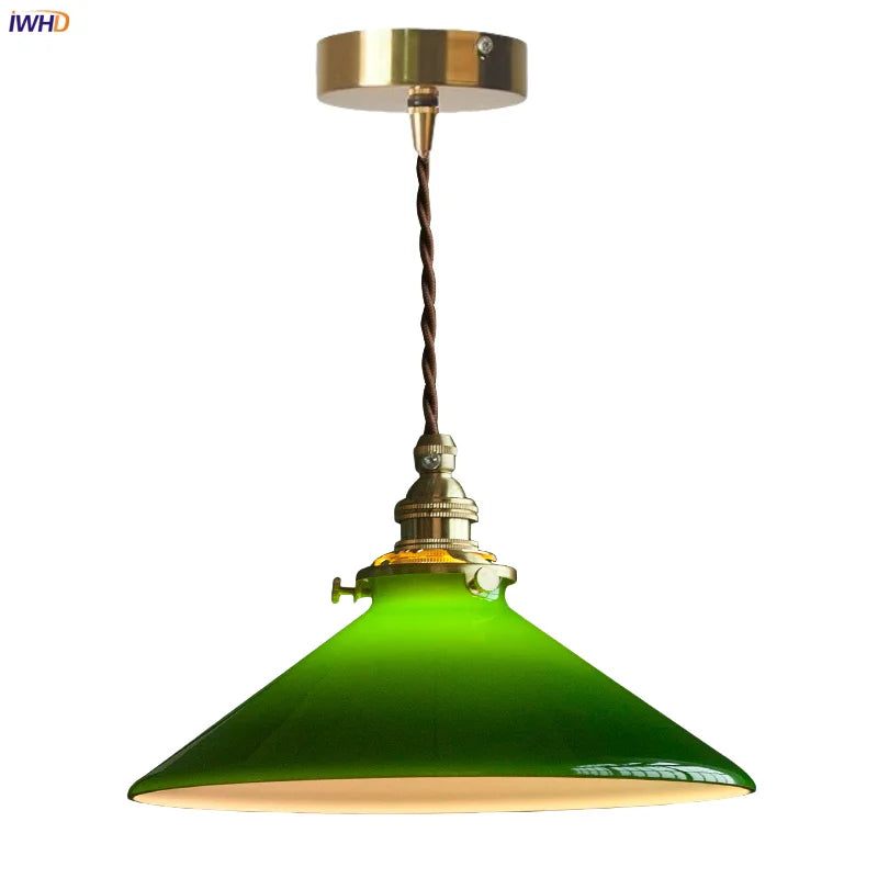 Glass LED Pendant Lamp 3-Head Canopy Cafe Style