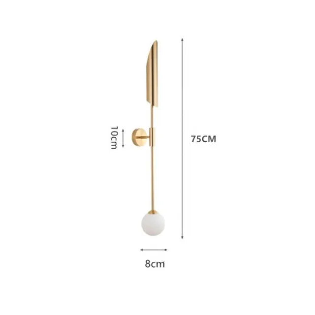 DecorBites™ Gold LED Single Head Wall Lamp for Living Room, Bedroom, and Corridor