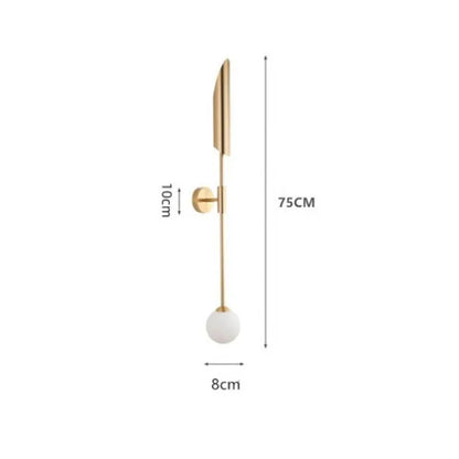 DecorBites™ Gold LED Single Head Wall Lamp for Living Room, Bedroom, and Corridor