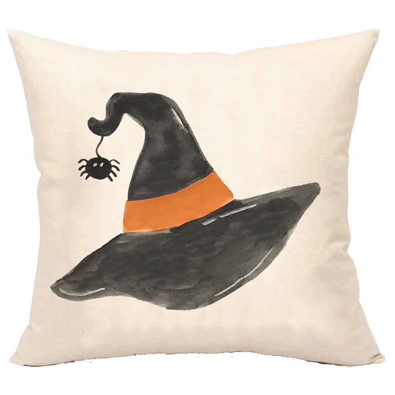 Linen Trick Treat Cushion Cover