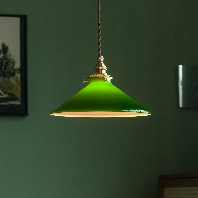 Glass LED Pendant Lamp 3-Head Canopy Cafe Style