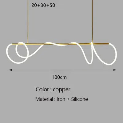 Chrome Hose Pendant Chandelier