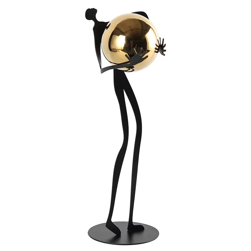 Gold Figure Metal Sculpture