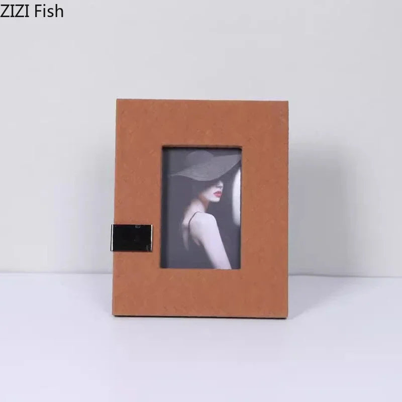 Leather Modern Photo Frame Set-A Desk Style