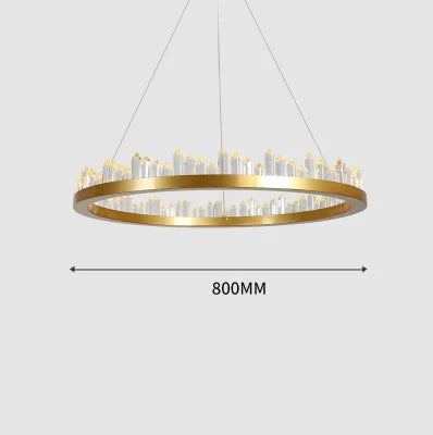 DecorBites™ Crystal LED Pendant Lights: Modern Gold Black Industrial Lamp for Stylish Illumination