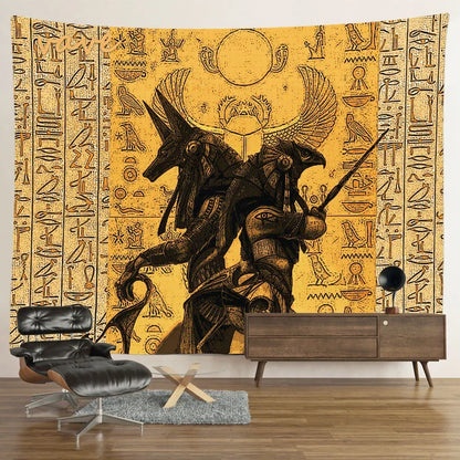 DecorBites™ Egyptian Mandala Tapestry Wall Hanging for Bohemian Hippie Room Decor