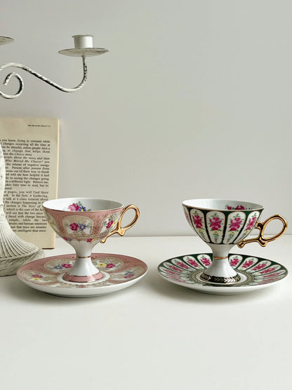 DecorBites™ Court Style Latte & Cappuccino Cup Set with Saucer, Tea Cup Set