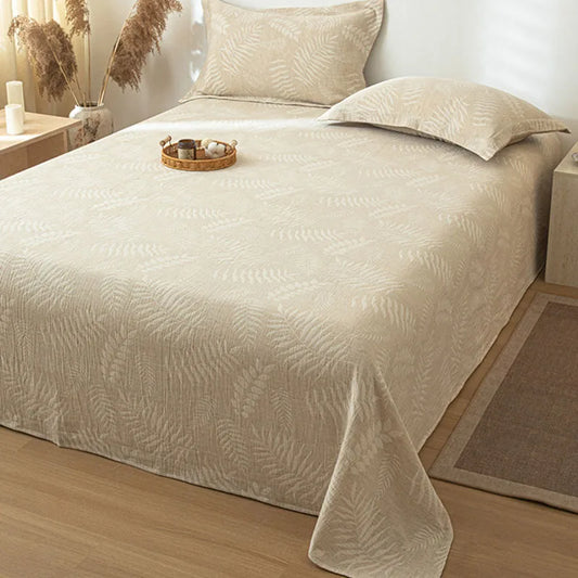 DecorBites™ Cotton & Linen Bed Sheet Set: Luxury, Skin-Friendly, All Seasons, Queen & King Sizes