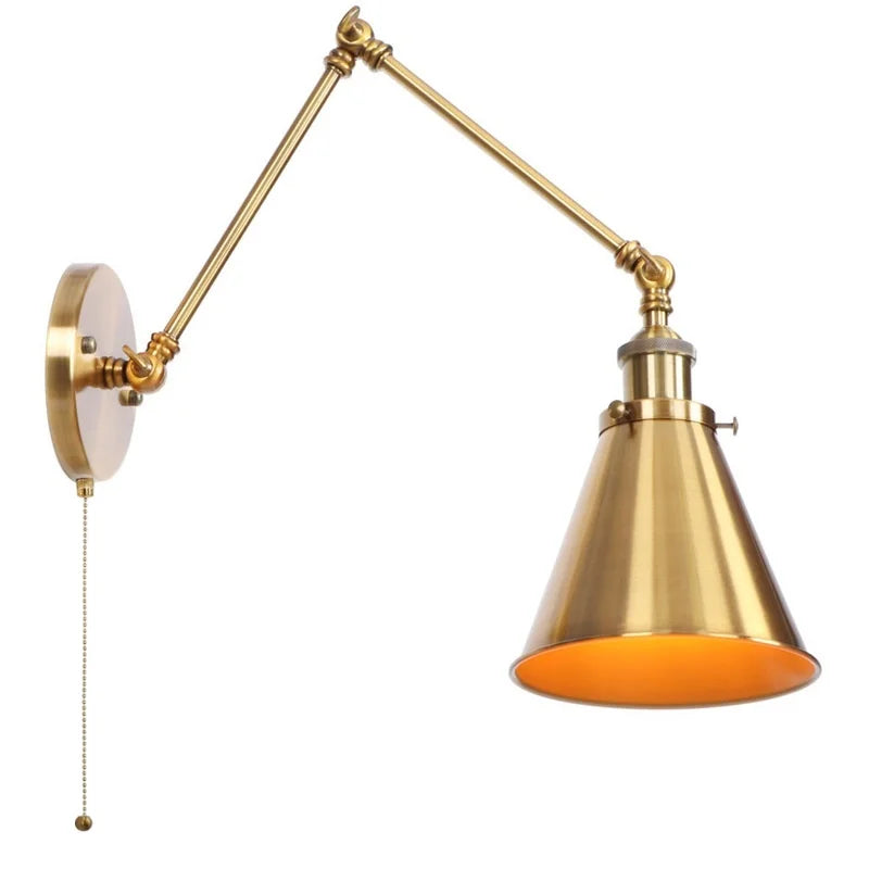 Brass Long Arm Lamp