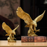 Gold Eagle Resin Sculpture Figurine Decor