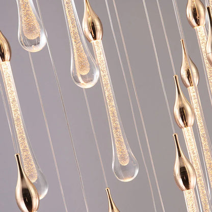 DecorBites™ Crystal Water Drop Chandeliers: Modern Luxury LED Lighting for Bedroom, Bar & Decor