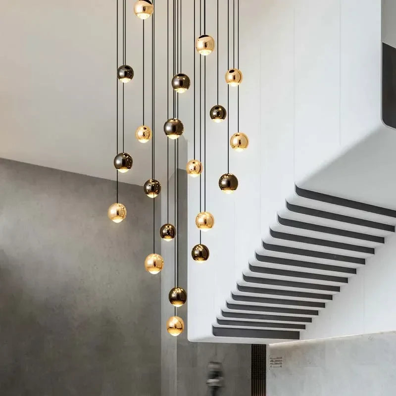 Gold Ball Crystal Chandelier