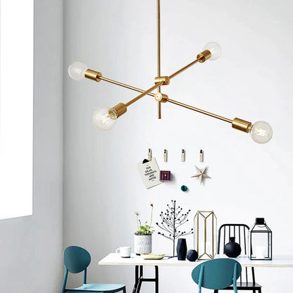DecorBites™ Glass Ball Globe LED Pendant Light Fixture - Nordic Modern Iron Rod Hanging Lamp