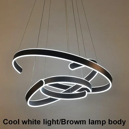 DecorBites™ Geometric Circle Rings LED Pendant Light Fixture