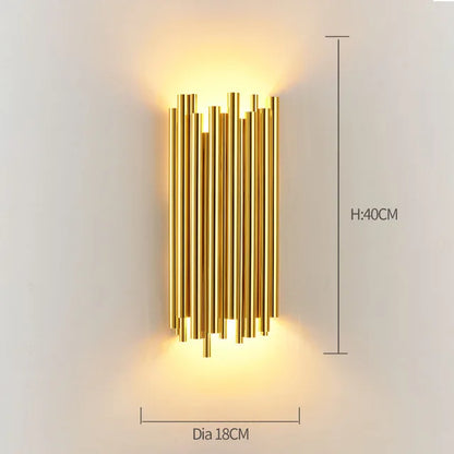 DecorBites™ Crystal Wall Lamp: Elegant Golden LED Sconce for Bedroom, Living Room & Bathroom