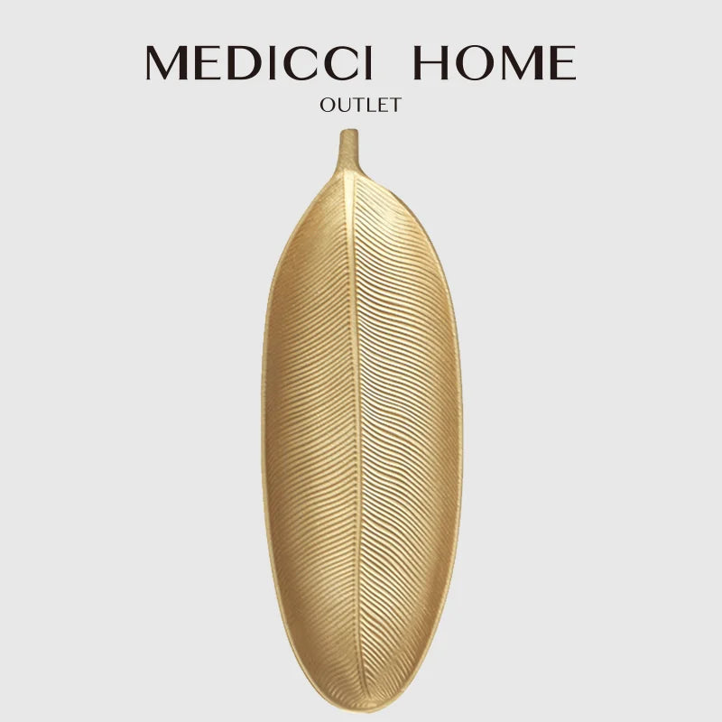 Gold Leaf Wooden Tray