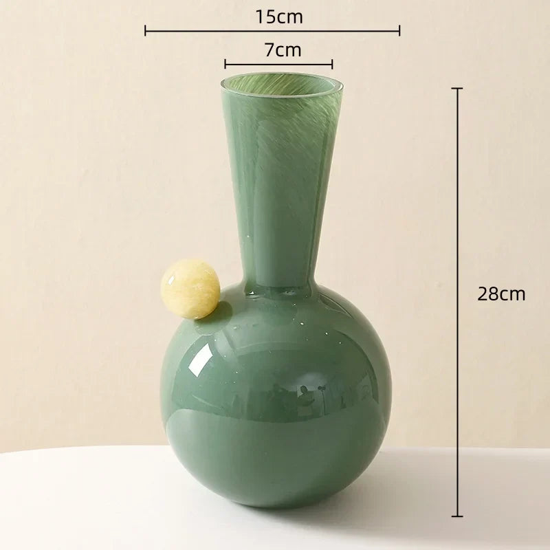 DecorBites™ Geometric Glass Sphere Vase for Home Decor and Flower Arrangements